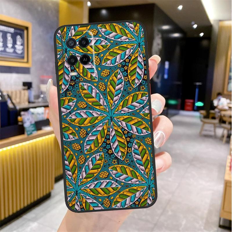 

African Style Fabric Print Case For Oppo A80 A40 A60 A18 A38 A58 A78 A98 A96 A76 A16 A94 A74 A54 A15 A17 A57 A77 A5 Pro OPPO A58 4G