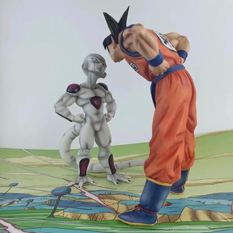 Anime Dragon Frieza vs Son Goku figurka GK Pvc Akční figurky Kolekce soch Modely Hračky Dárky