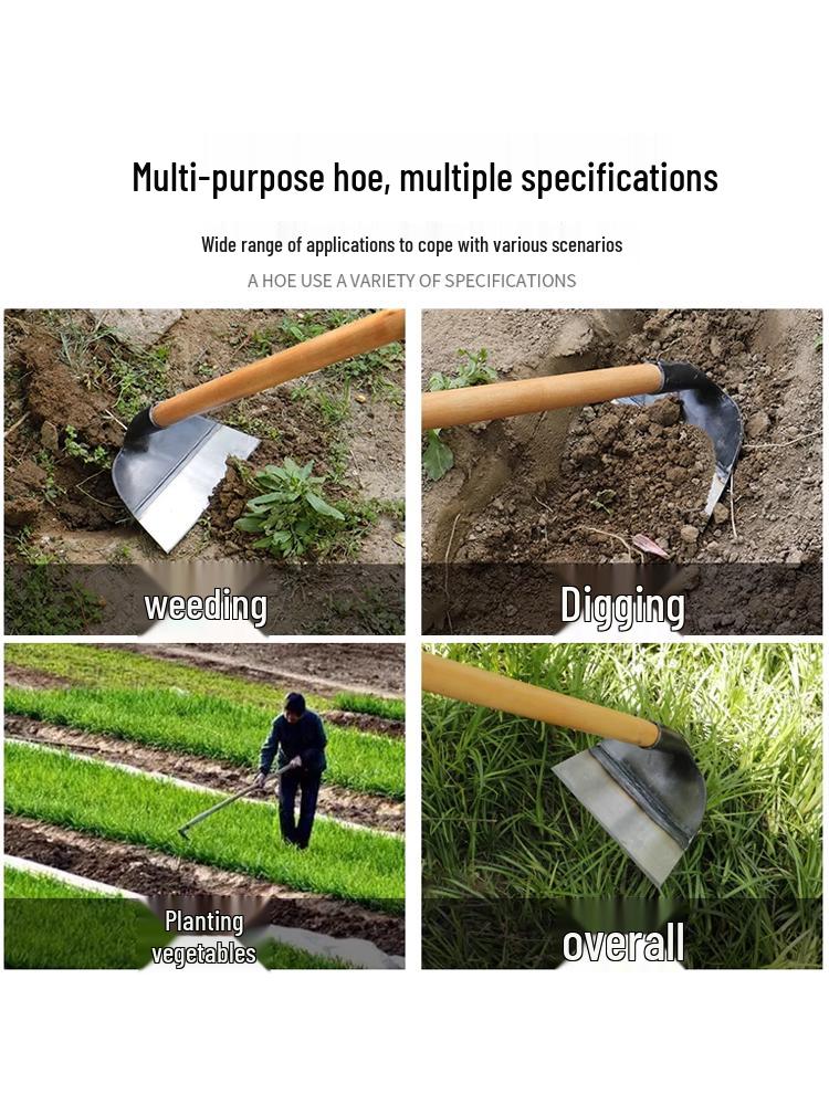 Vegetable Planting Hoe: Versatile Household Tool for Weeding & Digging, Made from Thickened Manganese Steel