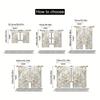 Set Of 2 Artistic Floral Print Polyester Curtains Gold Accents Living Room Office Study Decor Curtain Perfect For