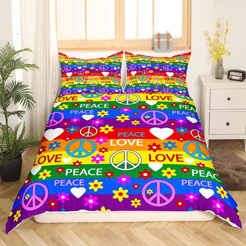 Pastellrosa Hibiskusblüten Bettwäscheset Romantische Blüten Bettbezug Althea Floral Steppdeckenbezug Blau Polyester Steppdeckenbezug