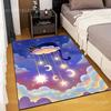 Multiple Sizes Cat On Cloud with Moon Stars Print Carpet Rug for Living Room Bedroom Sofa Doormat Home Decor Non-slip Floor Mat