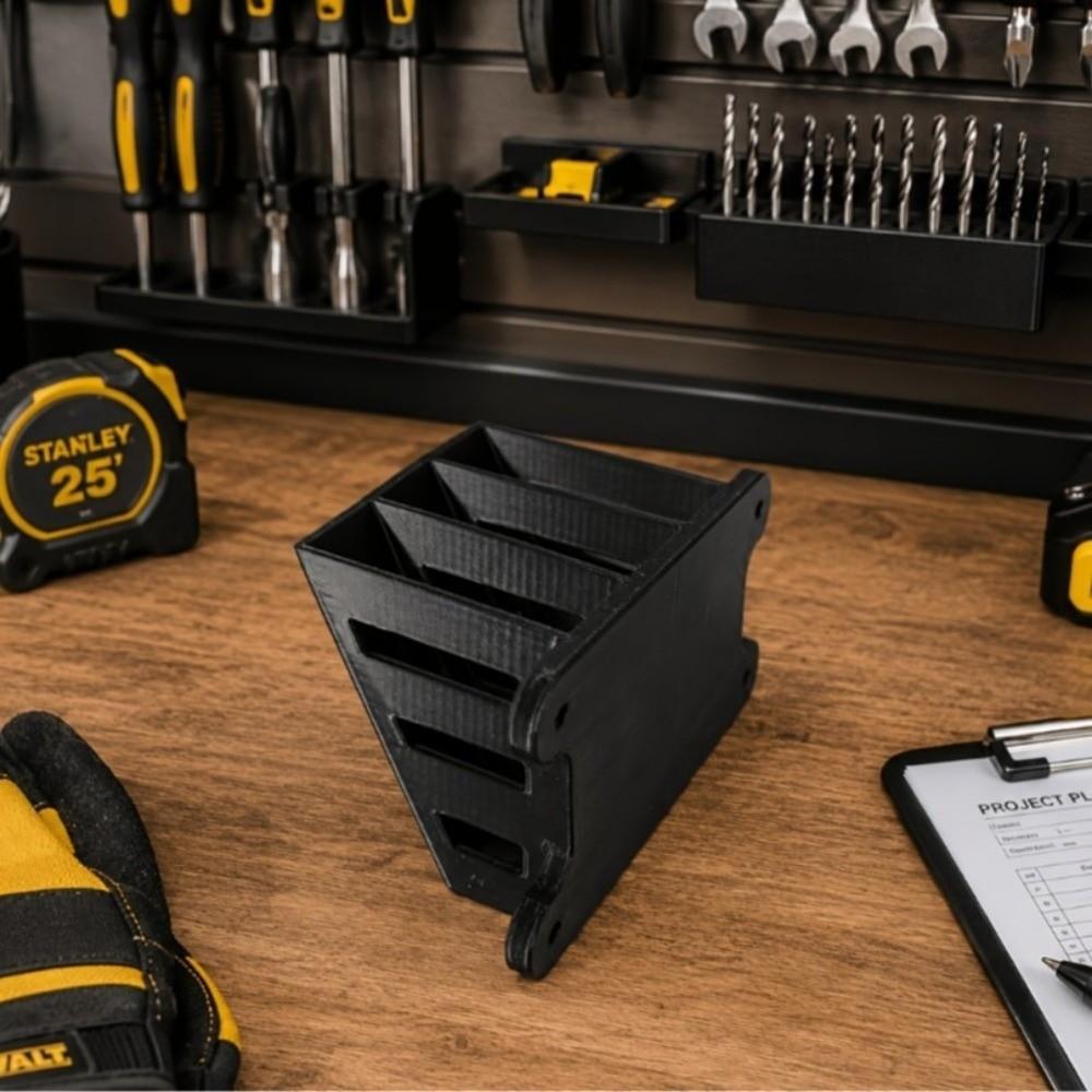 4 Slots Workbench Wall Supply Holder 3D Printed Utility Storage Organizer DIY Work Station