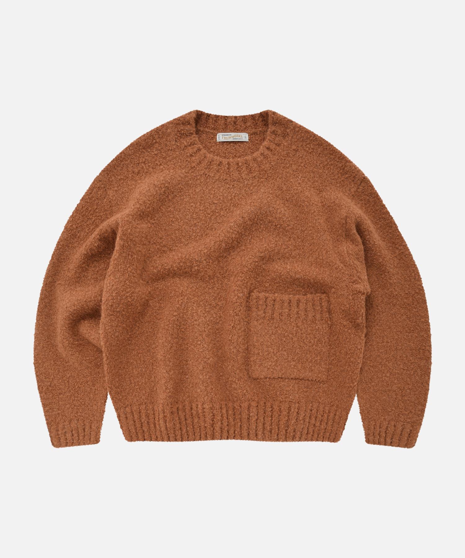 Prism Works Alpaca Boucle Knit _ Orange Orange/S