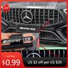 Autocollant de Voiture Chaud 2025 1 pièce Calandre Avant Emblème Badge Accessoire Auto pour Mercedes Benz AMG LOGO X253 X247 W205 W206 W212 W213 W