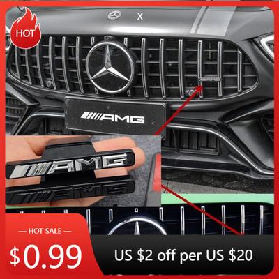 Autocollant de Voiture Chaud 2025 1 pièce Calandre Avant Emblème Badge Accessoire Auto pour Mercedes Benz AMG LOGO X253 X247 W205 W206 W212 W213 W