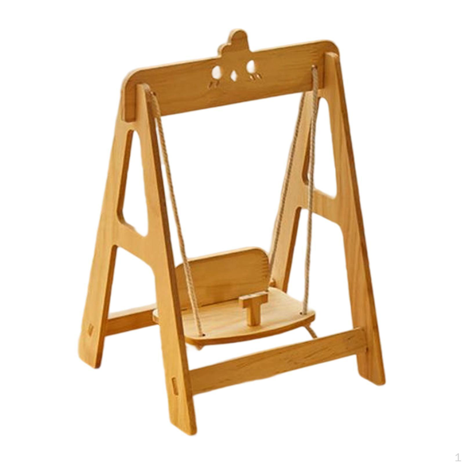 

Кукольные качели Легкие аксессуары Портативные Регулируемая длина веревки Деревянная игрушка Chick