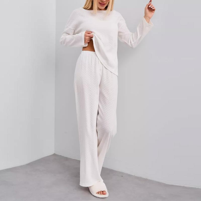 European and American style women s pajamas set large size pajamas L белый