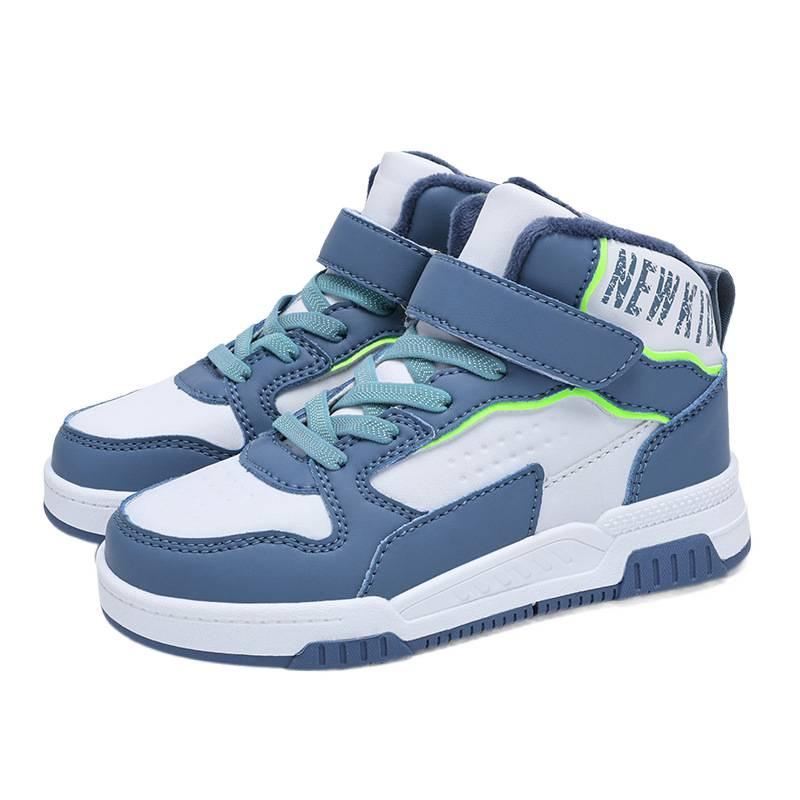 Children's casual board shoes winter 2025 boys' Korean version of high-top velvet thermal shoes medium and older children's girls' outdoor sports shoe