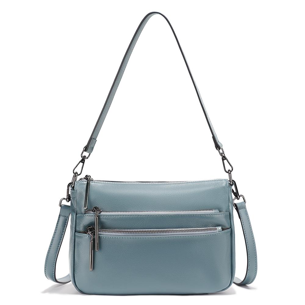 Zency Simple Small Handbag Crossbody for Women Genuine Leather