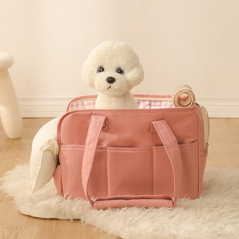 Korean Fashion Portable Pet Bag: Handheld, Crossbody, or Single Shoulder Backpack for Cats and Dogs – Breathable Design
