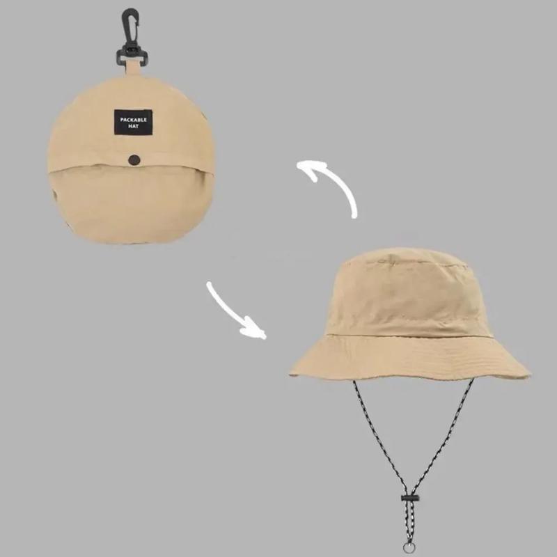 Summer Sun Protection Waterproof Fisherman Hat Bucket Hat Camping Hiking Cap with Storage Bag Anti-UV Sun Hat Mountaineering Cap