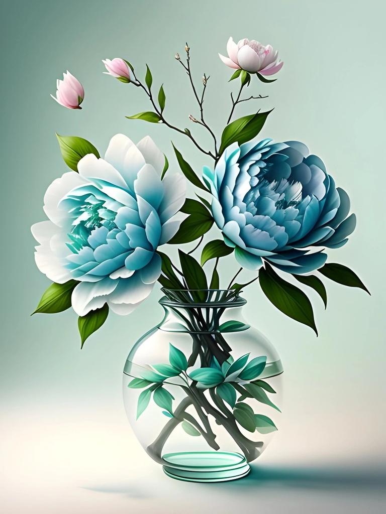 Diamant-Malerei Pfingstrose Blume voller Platz Runde Kamelie Mosaik Vase Bild Strass Stickerei Dekor für Zuhause