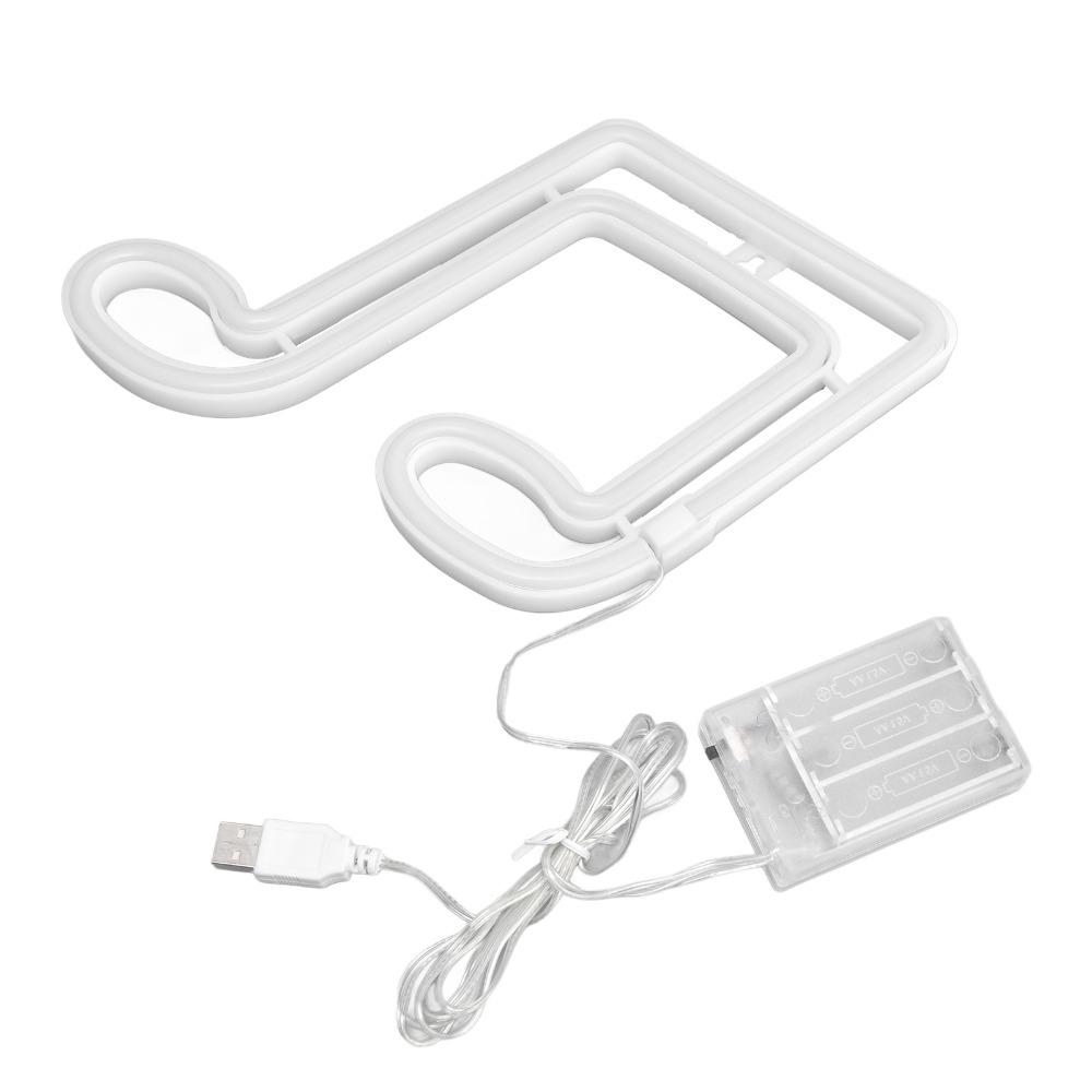 Dual Power Supply LED Neon Sign Light Music Note Neon Lamp Easy To Install Neon Light  Christmas