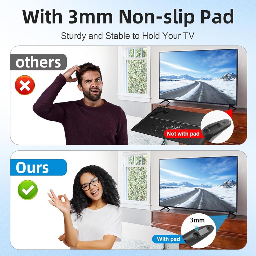 1 Pair tv Stand Feet, Tv Replacement Legs for Samsung Only for UN50TU7000FXZA UN50TU700DFXZA UN55TU7000FXZA UN55TU700DFXZA UN55TU8000FXZA