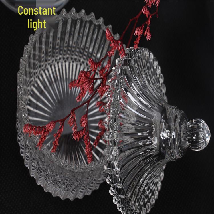 Handmade Large Mongolian Yurt Glass Candle Holder: Soy Wax Scented Candle Container & Candy Cup