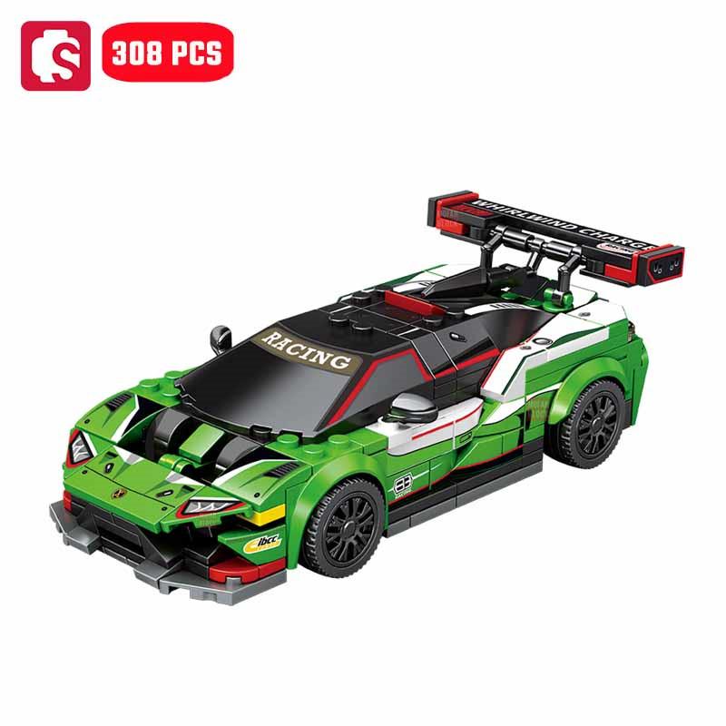Non-Toxic Sembo Sports Car Building Blocks Moc Racing Vehicle Models Off-Road Assembly Bricks Car Construction Set For Children Toy Kids Gifts