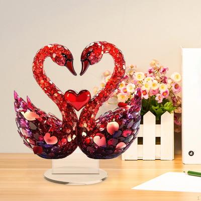 Romantic Ornament Acrylic Tabletop Decor,2D Flat,Decorative Artwork,Centerpiece Table Decoration for