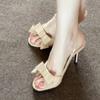Bow Women High Heels Sandals Designer Elegant Shoes Summer Sexy Woman Slippers 2025 New Dress Luxury Pumps Brand Femme Slides
