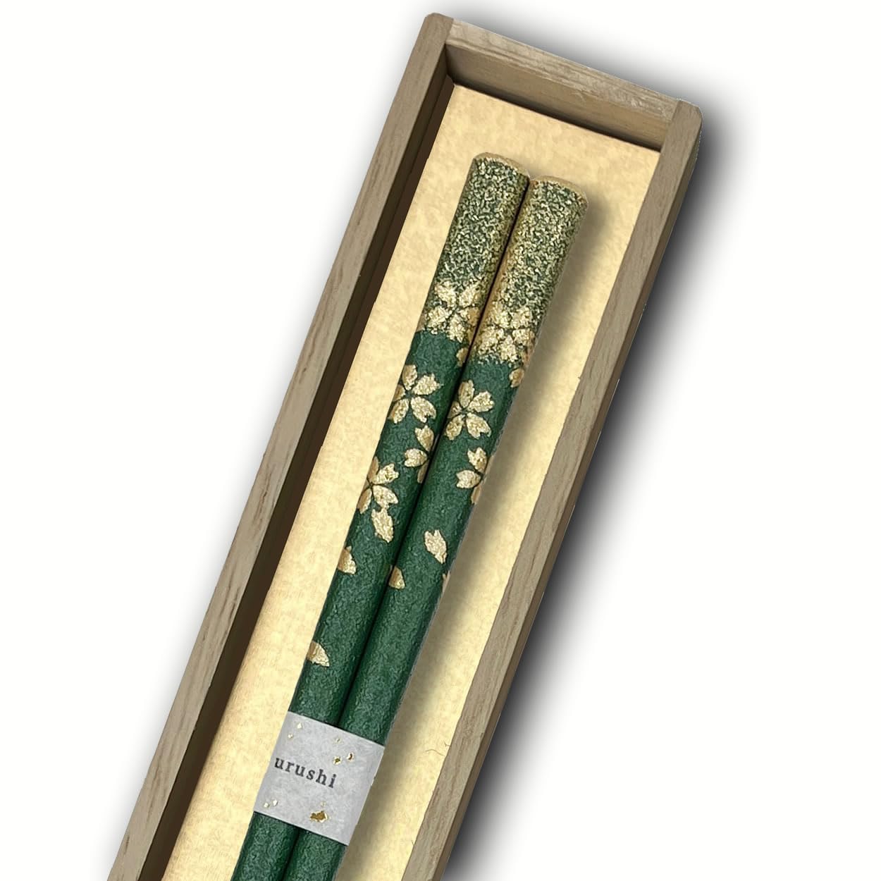 Hashimoto Kosaku Lacquerware Shop Sakura Fubuki Wajima Lacquer Dry Lacquer in Paulownia Wood Made in Natural Gift - Chopsticks, Finish, Box, 22.5cm,