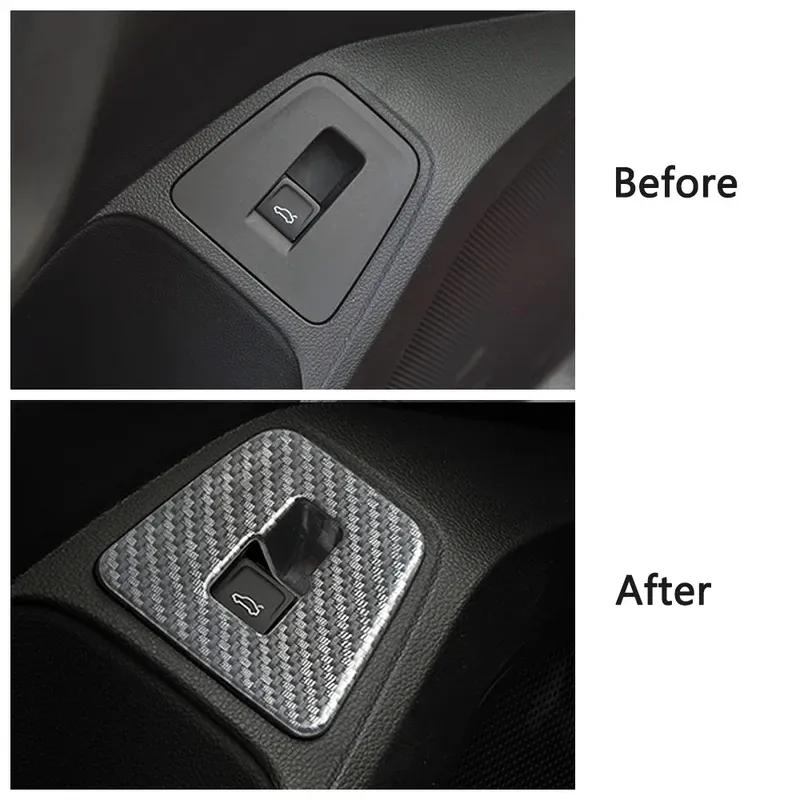 For Volkswagen VW Tiguan MK2 2017- Rear Trunk Tail Door Tailgate Switch Button Cover Trim ABS Sticker
