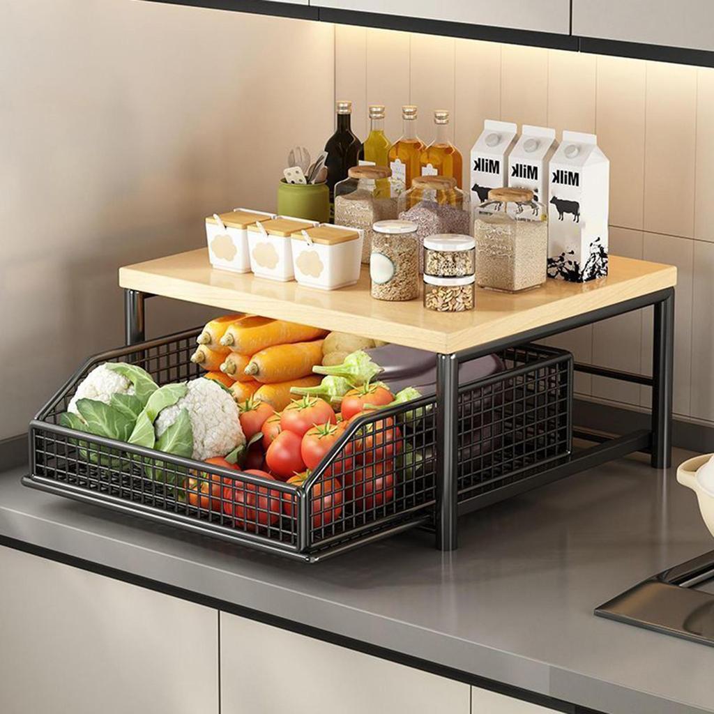 Kitchen Shelf 2-Tier Vertical Holder Organizer Culinary Shelf Organizer for Pantry Kitchen Bathroom Garage Shower Bar Apartment