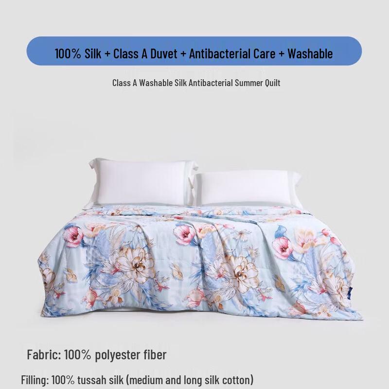 FUANNA Washable Tussah Silk Summer Duvet