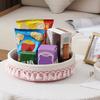 1Pcs Saving Handmade Basket Cosmetics Storage Basket Desktop Organization Home Supply  Rope Weaving Storage Box Round Space
