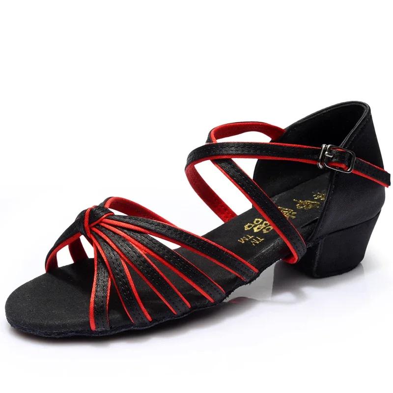 Tanzschuhe Mädchen Tanzschuh Sommer Kind High Heel Sandale Lateinischer Tanzschuh Weich besohlt Quadratischer Tanzschuh Übungs-Tanzschuh