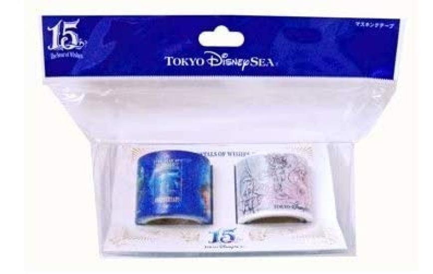 Disney Masking Tape Set of 15th Anniversary Tokyo Disney Resort Sorcerer Mickey Mouse Line Art 2, Exclusive,