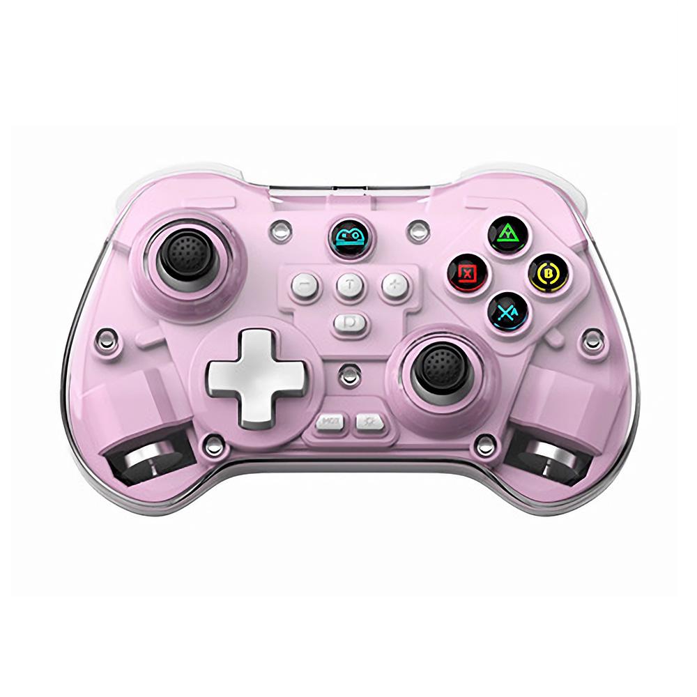 

Z01X Прозорий дизайн Bluetooth-сумісний геймпад Шестиосьовий подвійний вібродвигун Ігровий контролер Pink