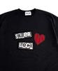 SK8ER ROCK Love Rock Patchwork T-Shirt ((Black))