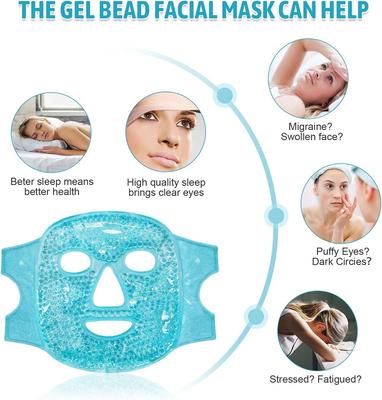 FEDDE Cold Face Eye Mask, Ice Pack Reduce Face Puff, Dark Circles, Gel Beads Hot Heat Cold Compress Pack, Face Spa for Woman Sleeping, Pressure,