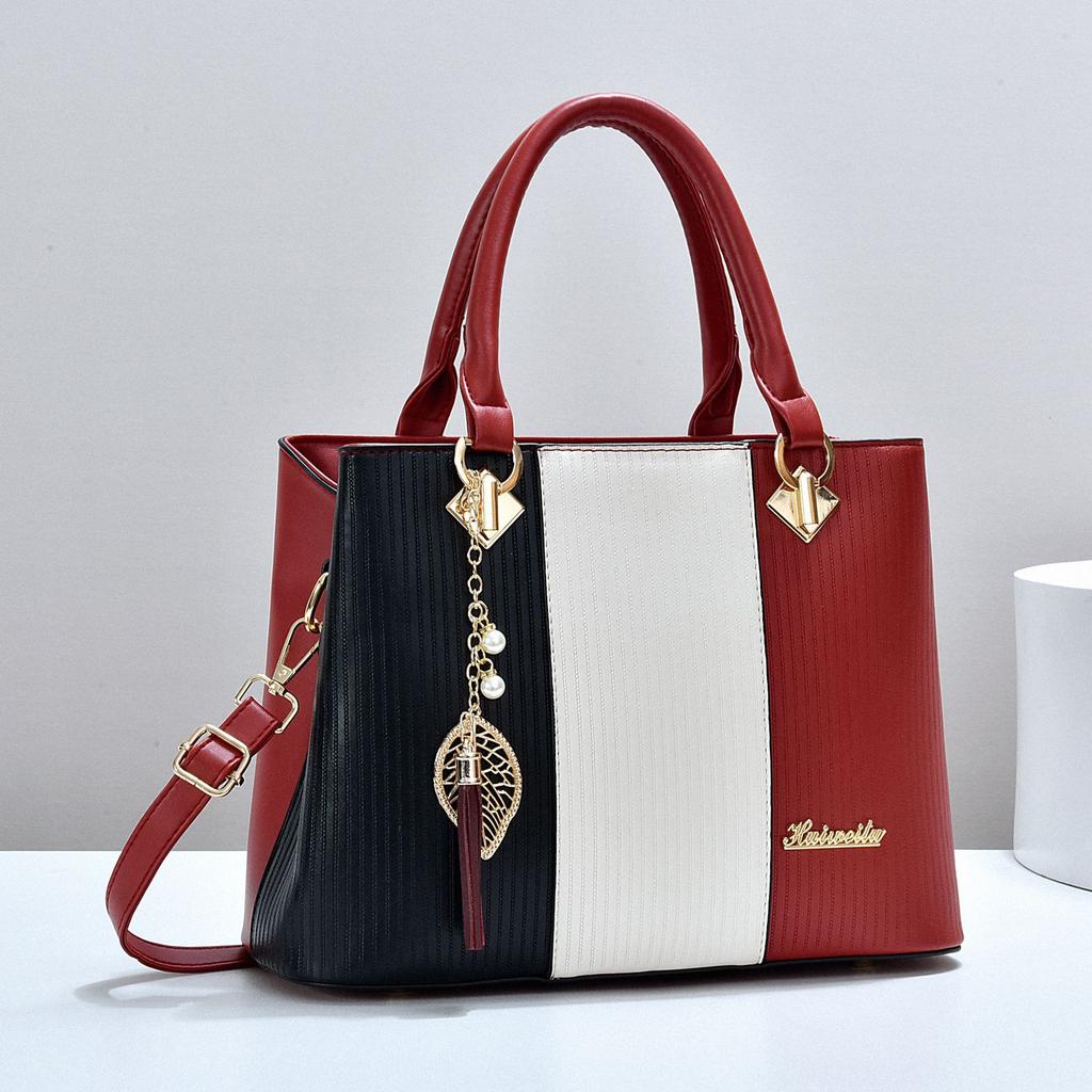 Color Blocked Women's Bag, Fashionable and Trendy Handbag, Single Shoulder Crossbody Bag, Large Capacity Bag