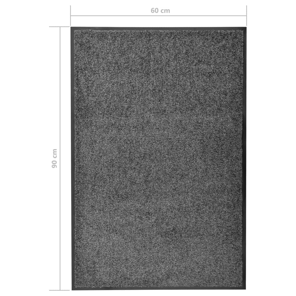 vidaXL Fußmatte Waschbar Anthrazit 60x90 cm