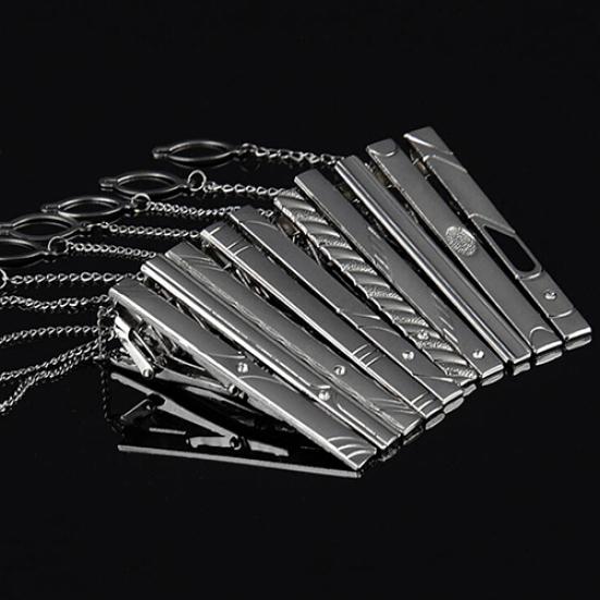 Gentleman Wedding Business Silver Metal Simple Suit Necktie Tie Clip Bar Pin