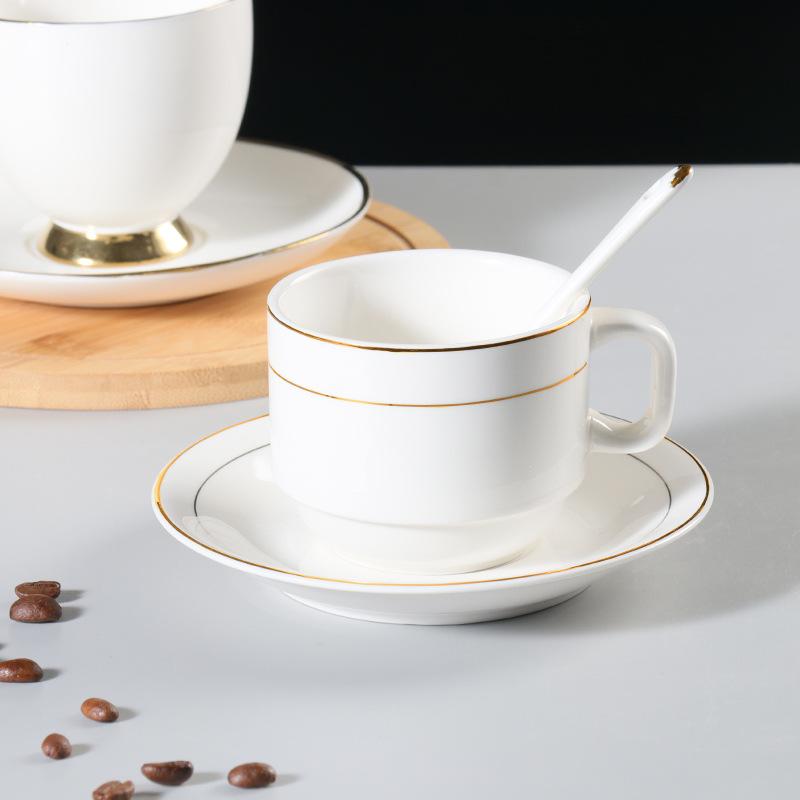 Ceramic coffee cup set Small luxury Phnom Penh ceramic milk tea cup Hotel coffee cup