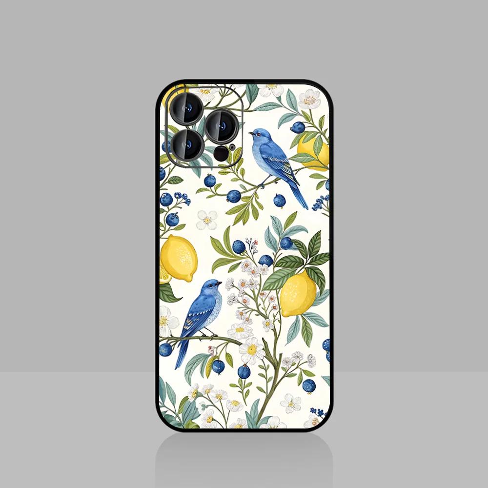 

Cute Artistic Lemon Mobile Phone Case For iPhone 16 15 11 12 14 13 Pro Max Mini X XSMax XR 7 8 Plus SE4 16e Silica Covers Fundas iPhone 11