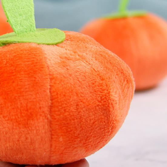 Yousheng Dog Plush Toy Decorative Relieve Boredom Orange Sounding Pumpkin Mini Stuffed Doll for Home