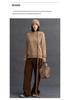 Cashmere Women's Round Neck Brushed Knit Sweater - 2025 Autumn/Winter Collection.