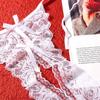 Lace Floral Side Tie Exotic Underpants T-Back T-pants Open Crotch G-string Thongs Panties Briefs
