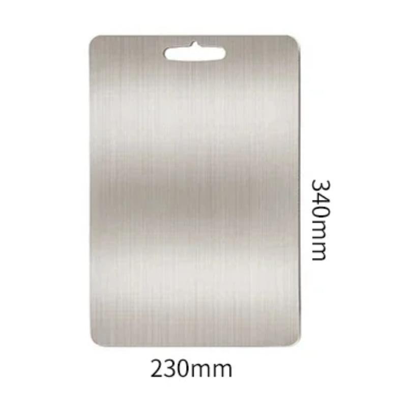 

Разделочная доска из высококачественной нержавеющей стали – легкоочищаемая разделочная доска для фруктов, овощей и мяса. Практичный кухонный инструмент. серебряный