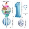 Birthday Ice Cream Candy Balloon Set Birthday Party Aluminum Film Balloon Arrangement Children'S First Year Photo