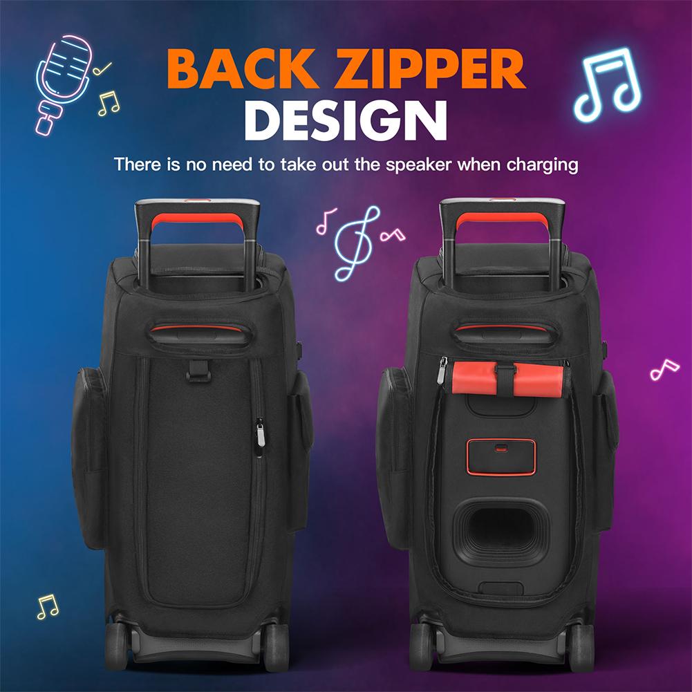 Speaker Dust Cover with Mic Pocket Padded Speaker Protective Cover Foldable Speaker Carry Bag for JBL PARTYBOX 310/320 Accessory