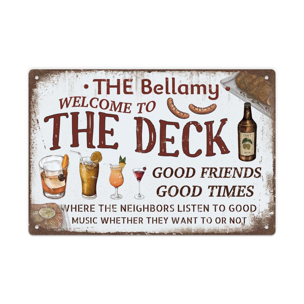 

Вывеска Putuo Decor на заказ, индивидуальное имя, уличная настенная вывеска для домашнего бара, кафе-паба, патио, крыльца, металлическая вывеска 12x8 дюймов 7.9x11.8 inches