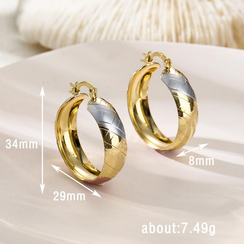 Copper Material Exaggerated Geometric Irregular High-End Earrings Personality Temperament Simple Earrings Earrings