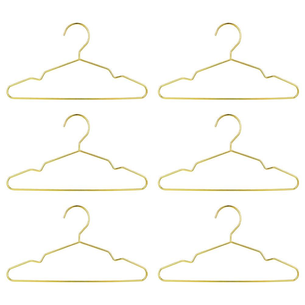 JOINPAYA Doll Hangers Set of 6 Miniature Metal Hangers for Doll Clothes Small Clothes Hangers Dollhouse Accessories Gold 4460₽