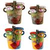 Resin Abstract Beauty Face Flower Pot Abstract Face Flower Pot Colorful Face Abstract Planter for Plant Lover Gift