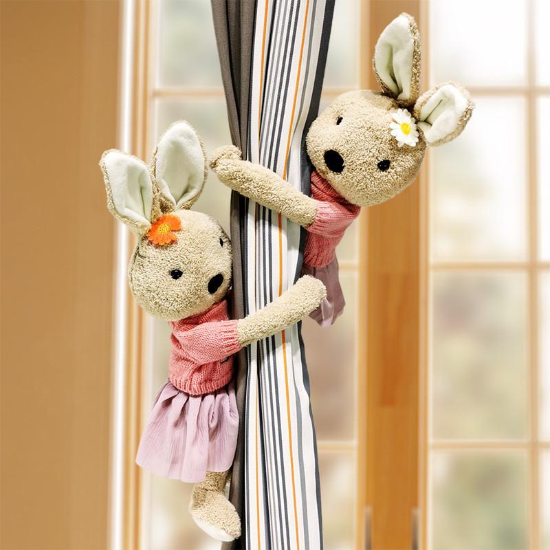 Daisy Curtain Bunny Tiebacks With Magnetic Clasp For Home Window Tool Decor