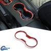 Front Red Carbon Fiber Cup Holder Decor Cover Frame Trim for Ford Mustang 2015+